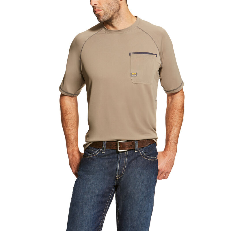 Ariat Work: Rebar Sunstopper Top Hombre - Kaki (NEOVH7830)